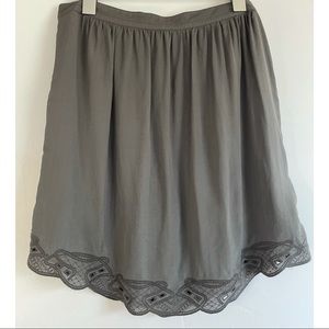 Lace trim slip skirt